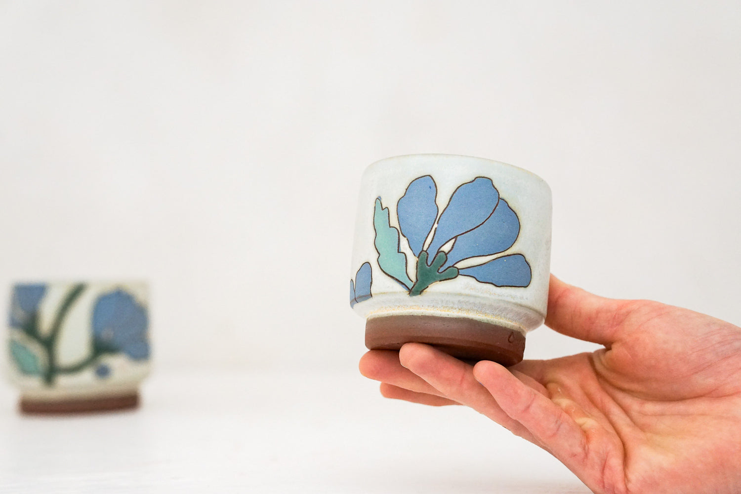 Dancing Flowers double stack in Bone