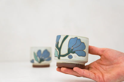 Dancing Flowers double stack in Bone