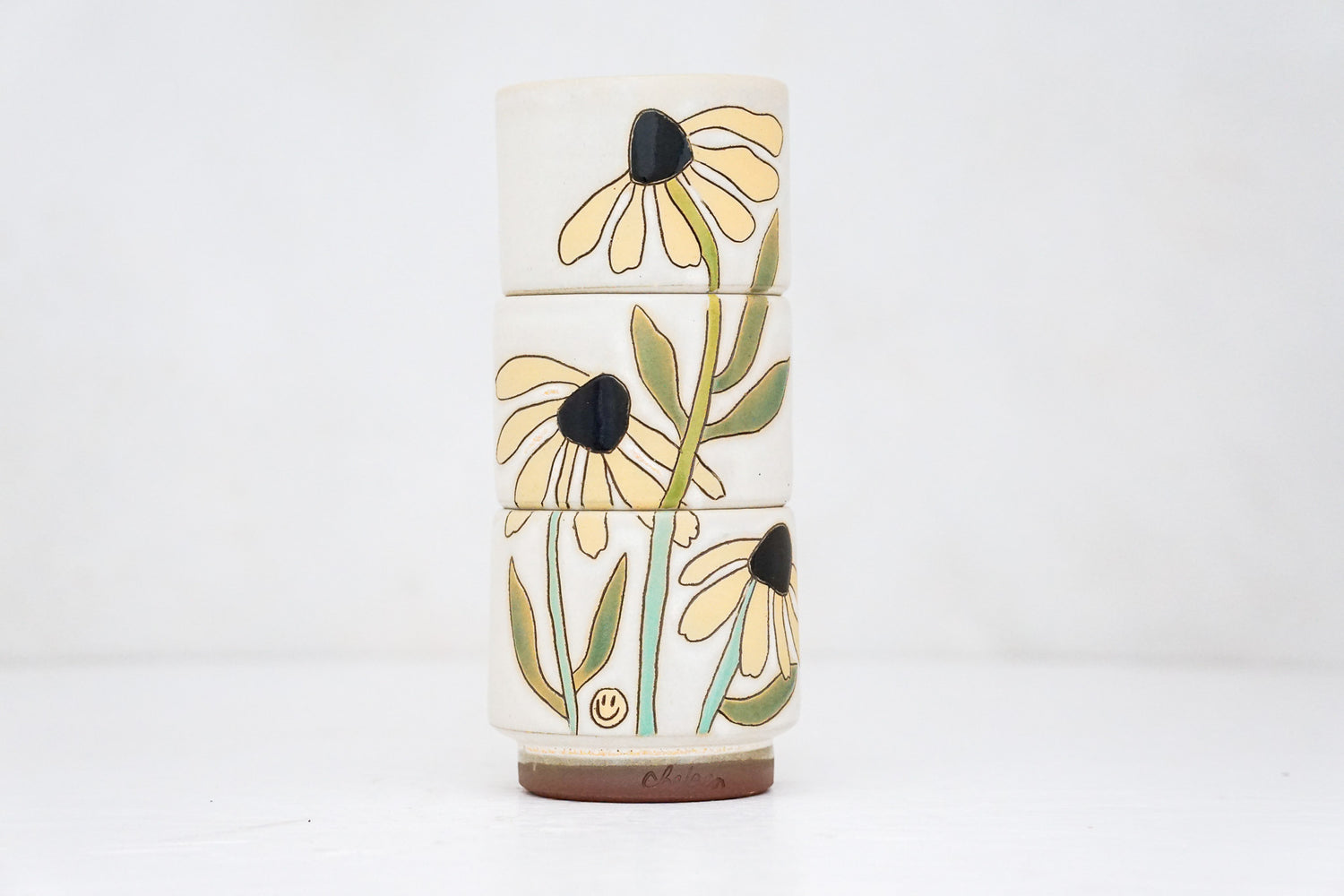 Black eyed Susan triple stack in Bone*