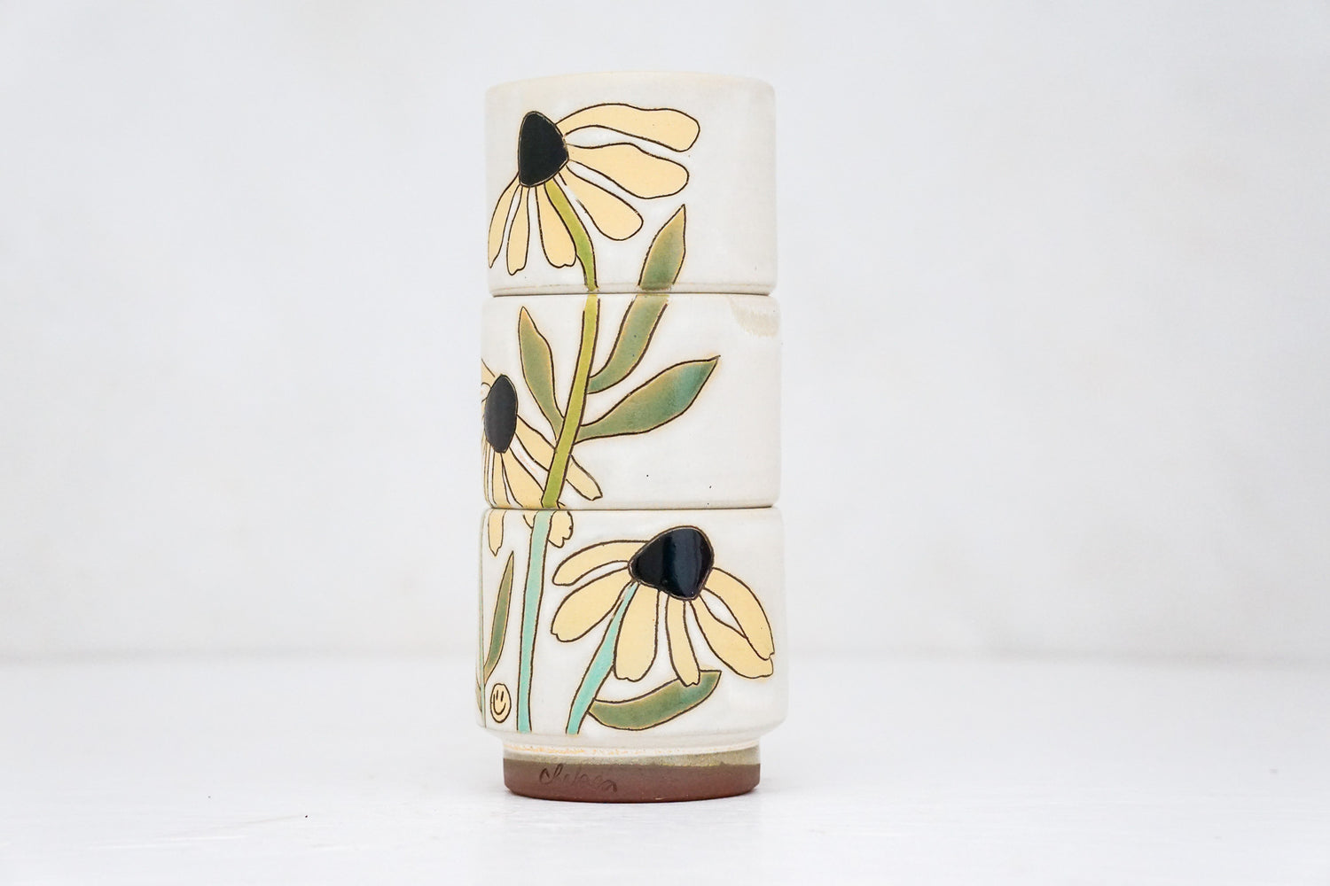 Black eyed Susan triple stack in Bone*