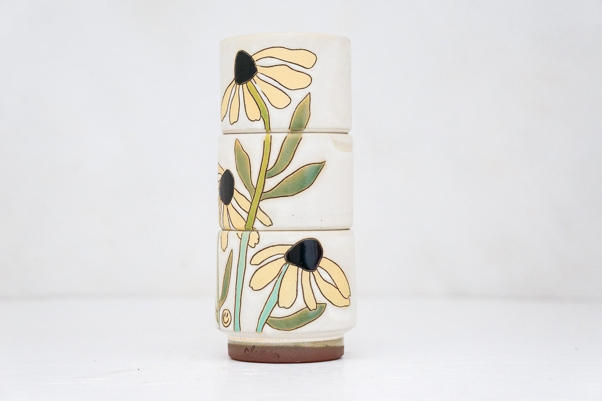 Black eyed Susan triple stack in Bone*