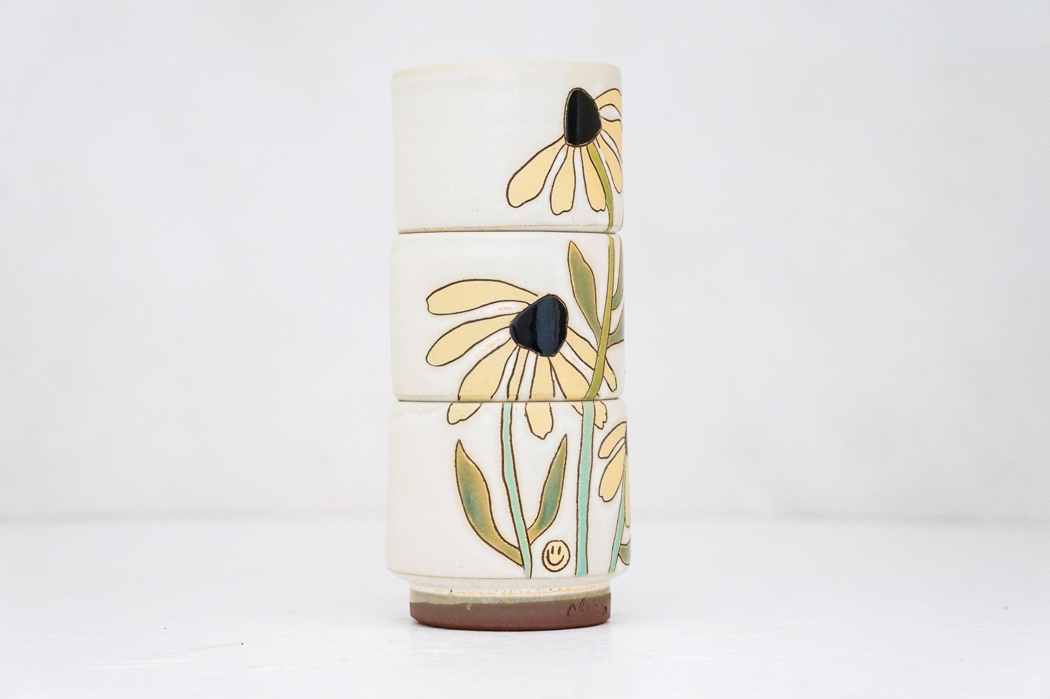 Black eyed Susan triple stack in Bone*