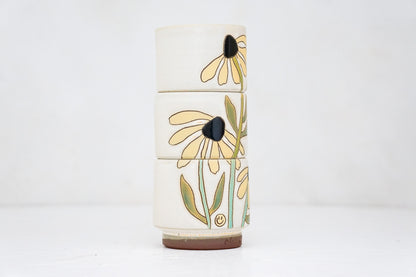 Black eyed Susan triple stack in Bone*