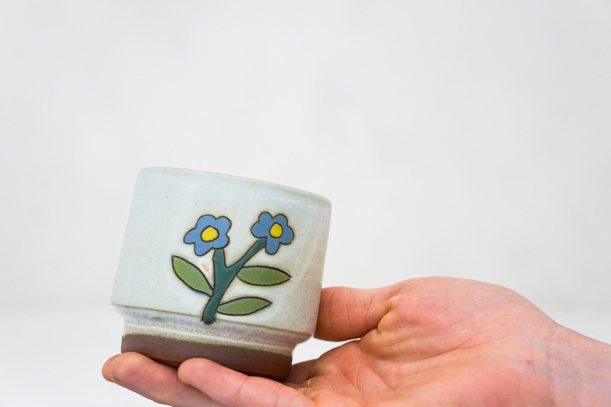 Forget-me-not triple stack in Bone