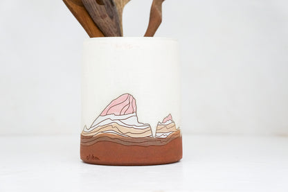 E Teton Utensil Crock in Bone