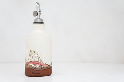 W Teton Olive oil Bottle in Bone