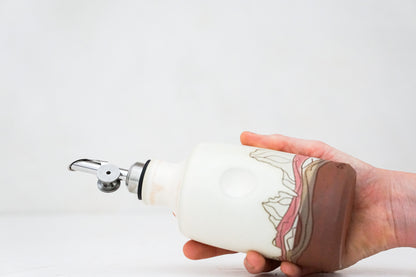 W Teton Olive oil Bottle in Bone