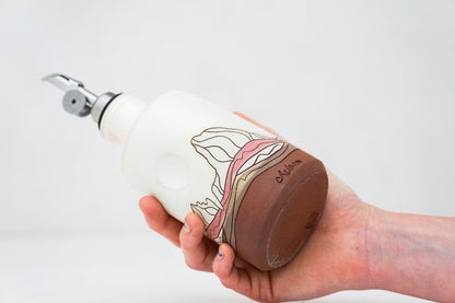 W Teton Olive oil Bottle in Bone