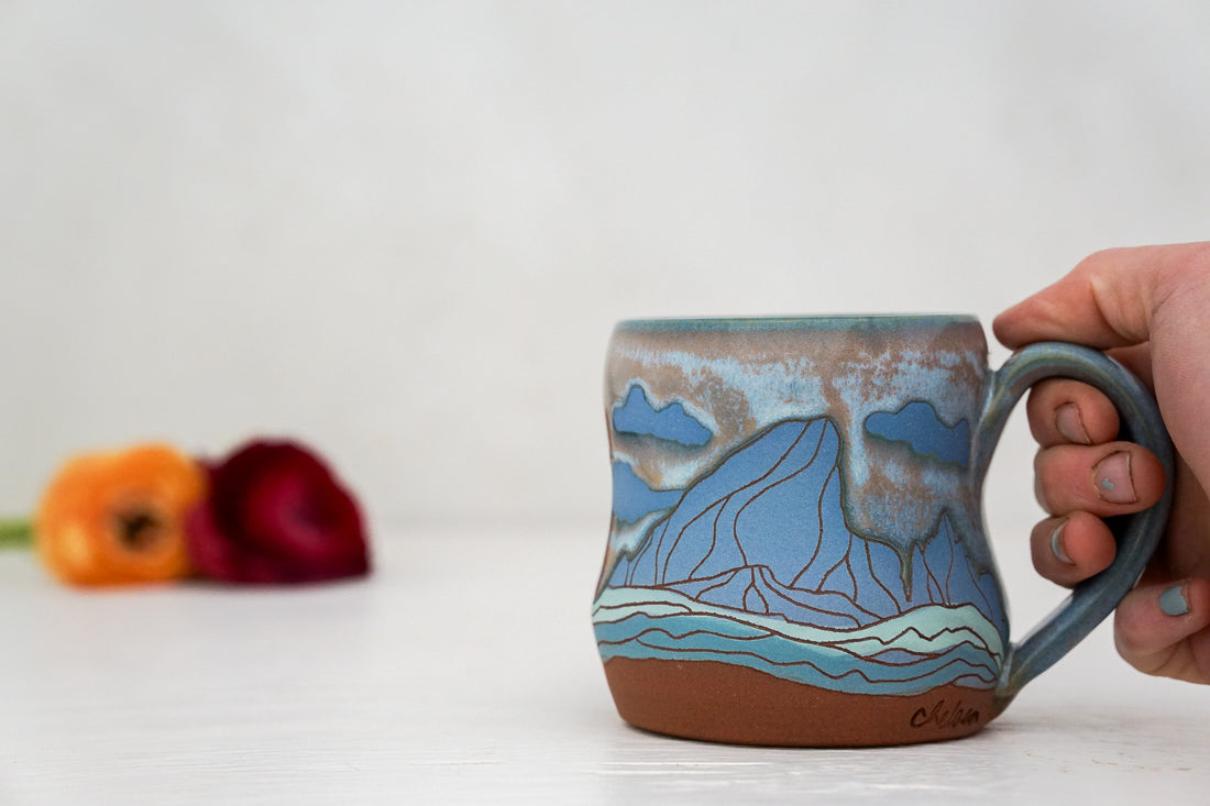 Cloudy day wavy mug
