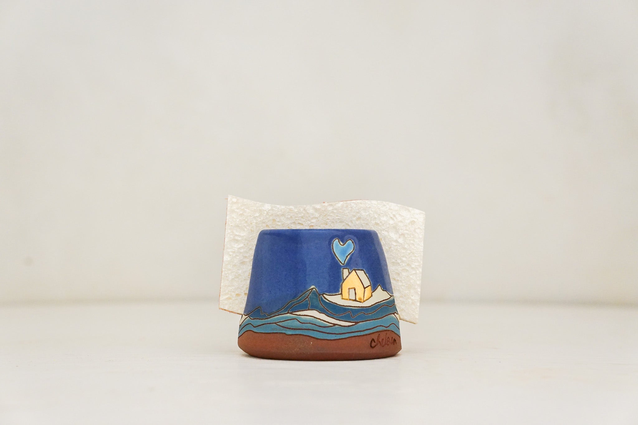 GOLD Mtn Sponge Holder in Flax