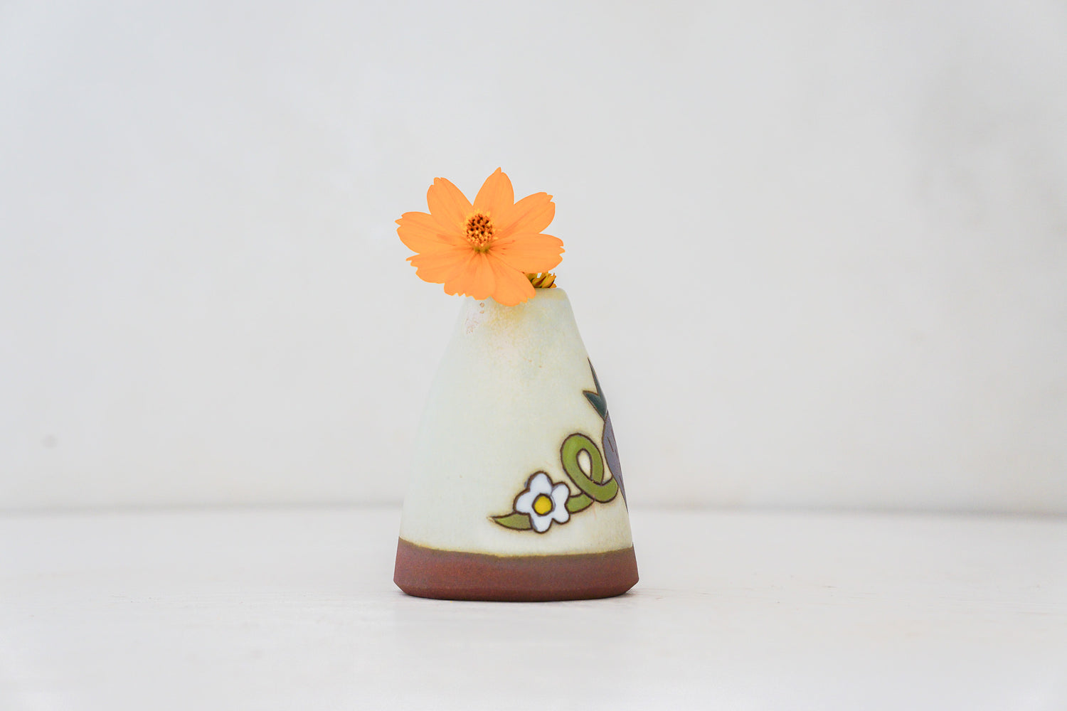 Purple Strawberry Vase in Bone