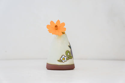 Purple Strawberry Vase in Bone