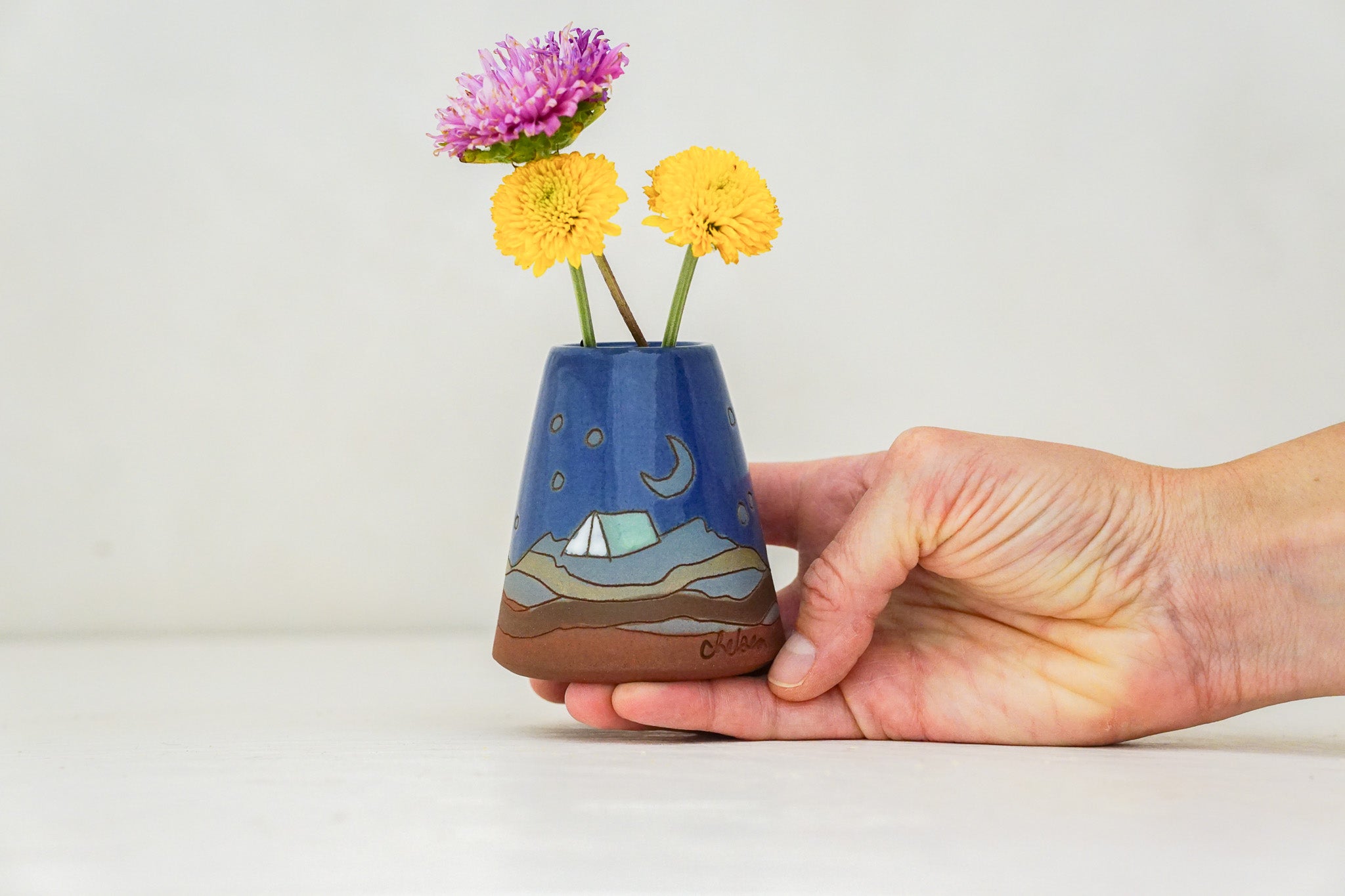 Tent Camp Bud vase in Flax