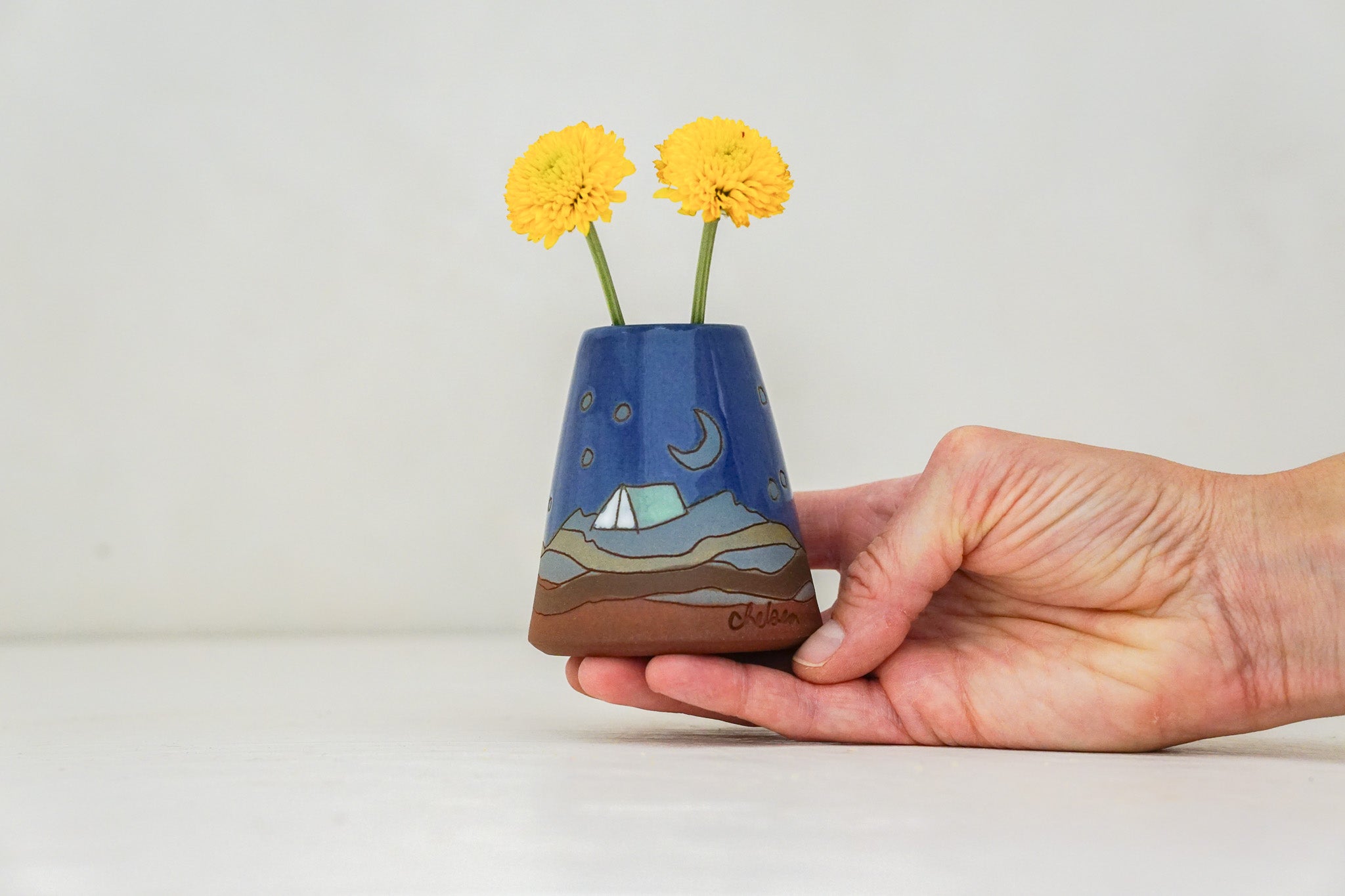 Tent Camp Bud vase in Flax