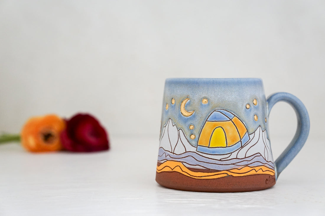 Crescent Moon camp trip GOLD mug