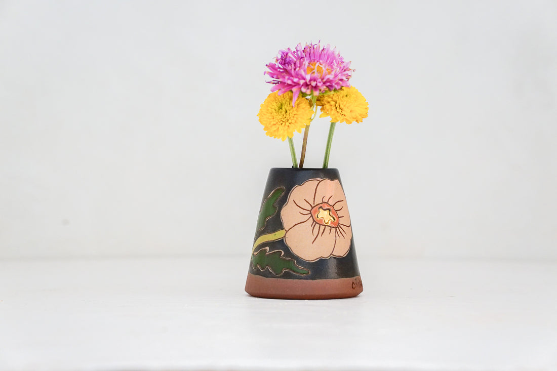 GOLD Poppy Bud vase in Darby