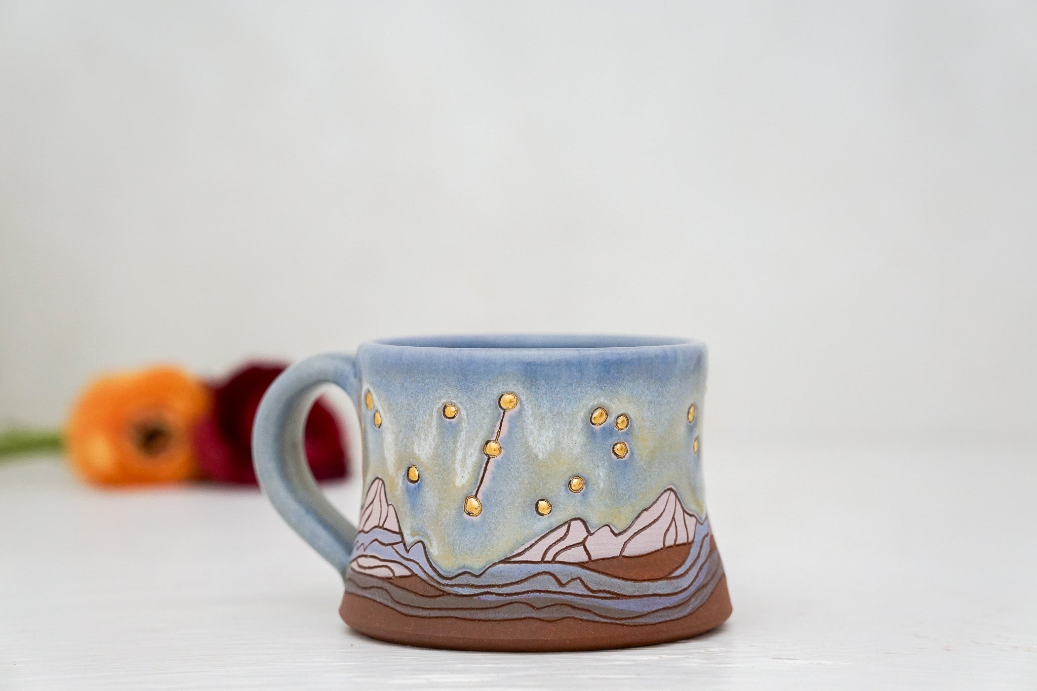Crescent moon Orions belt GOLD mug