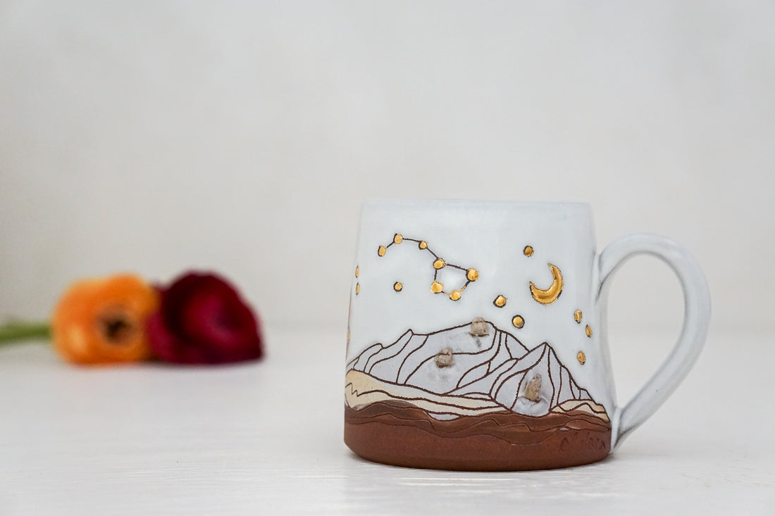 Topaz Big dipper mug GOLD in white 2
