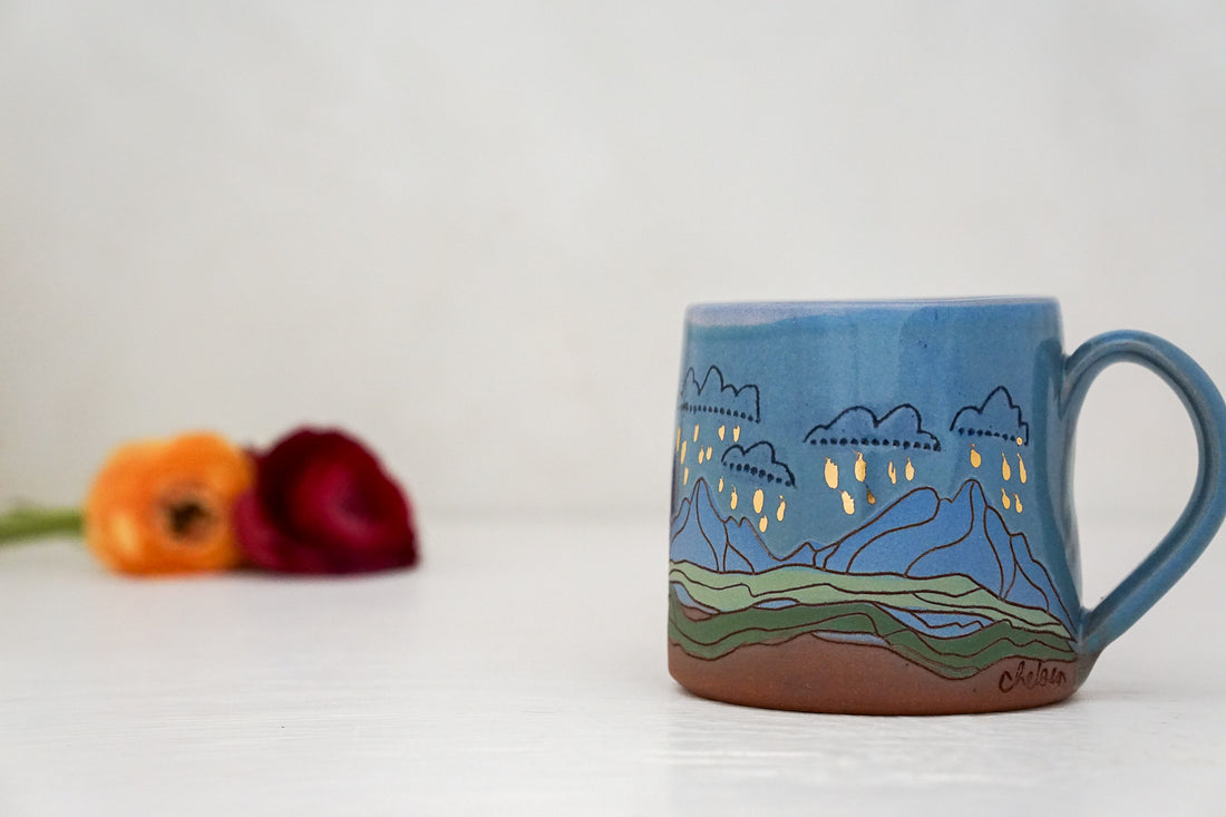 Rainy day GOLD mug