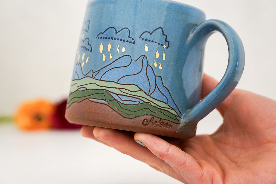 Rainy day GOLD mug