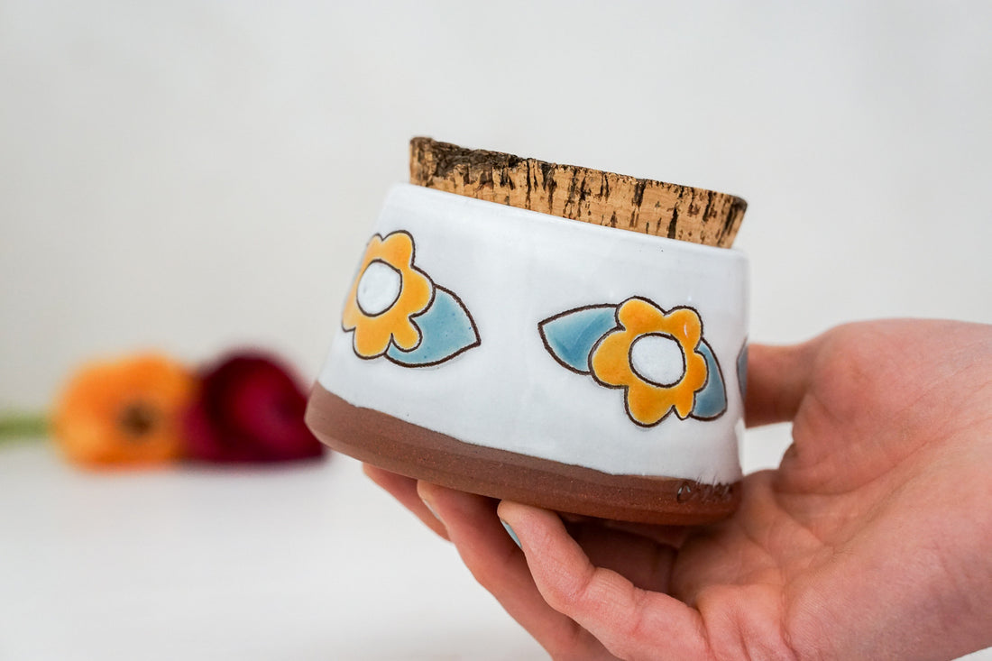 Flower Cork Jar