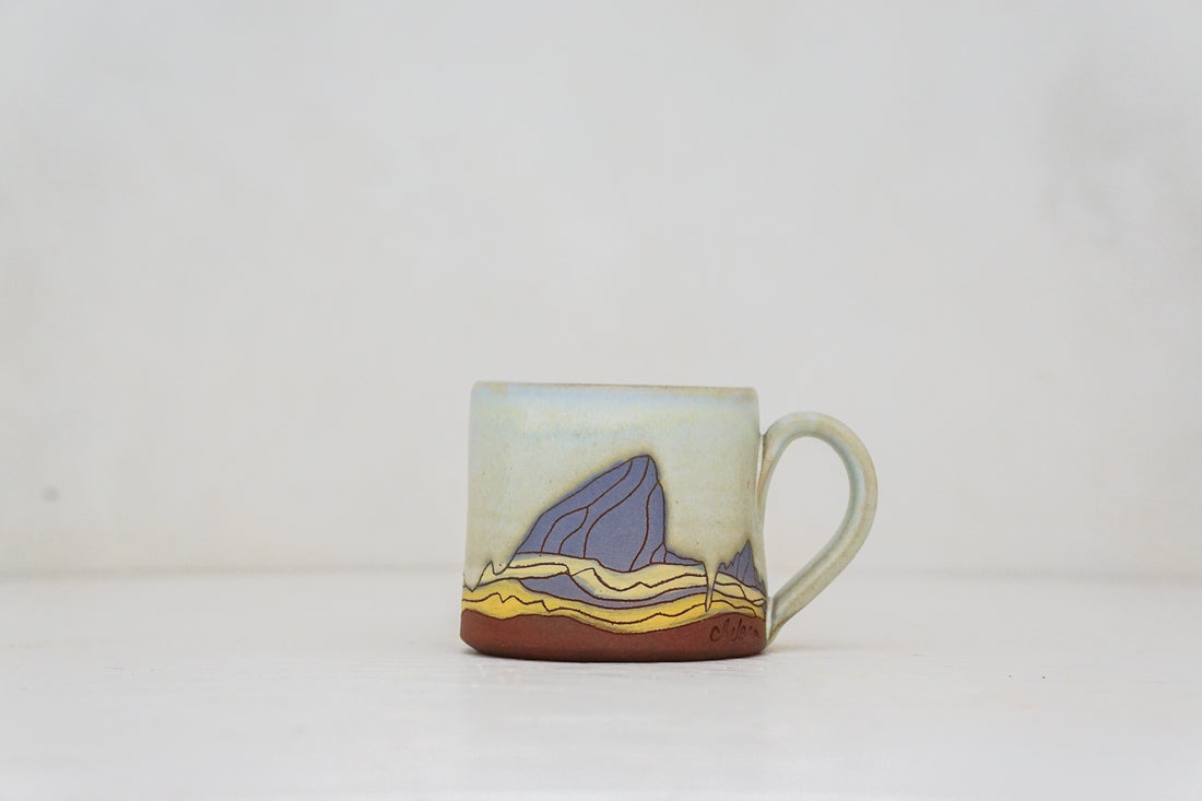 E Teton Purple mug shortie in Bone