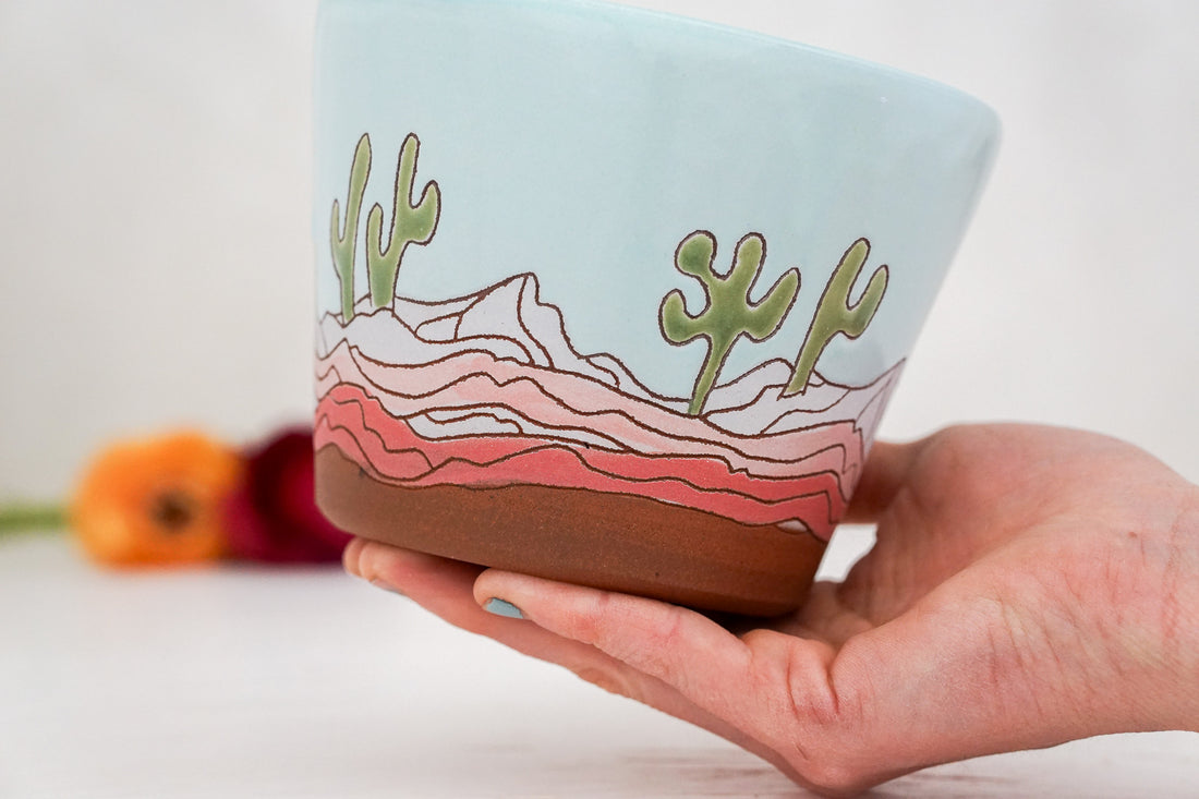 Cactus bowl in Ira, large