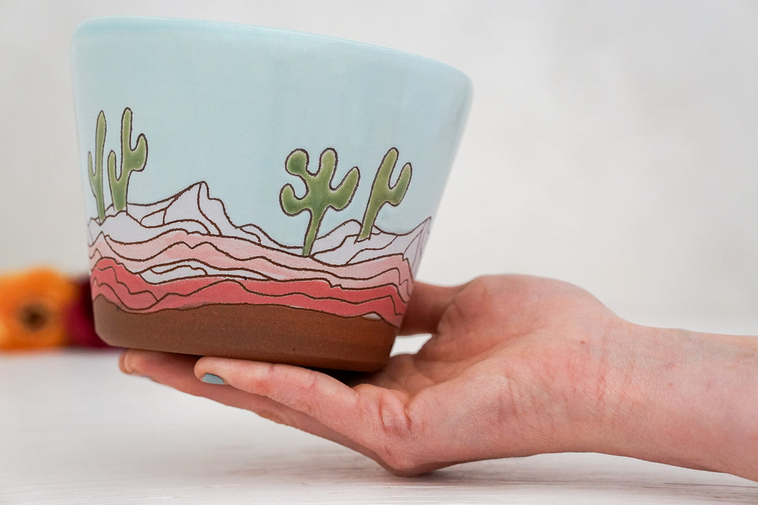 Cactus bowl in Ira, large
