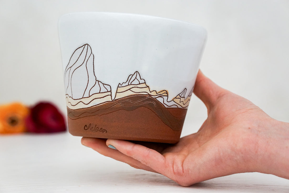 E Teton white bowl, large