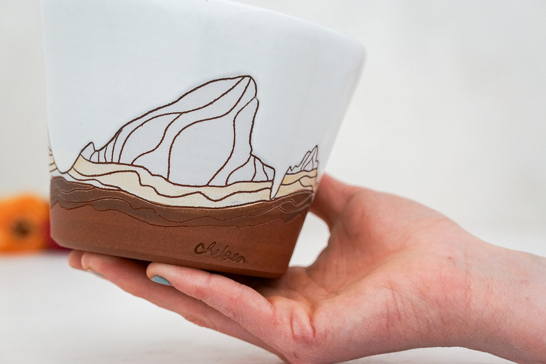 E Teton white bowl, large