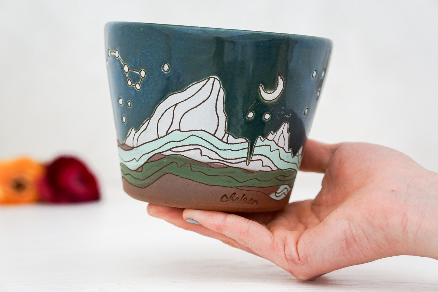 E Teton Dipper night Huckleberry bowl, large