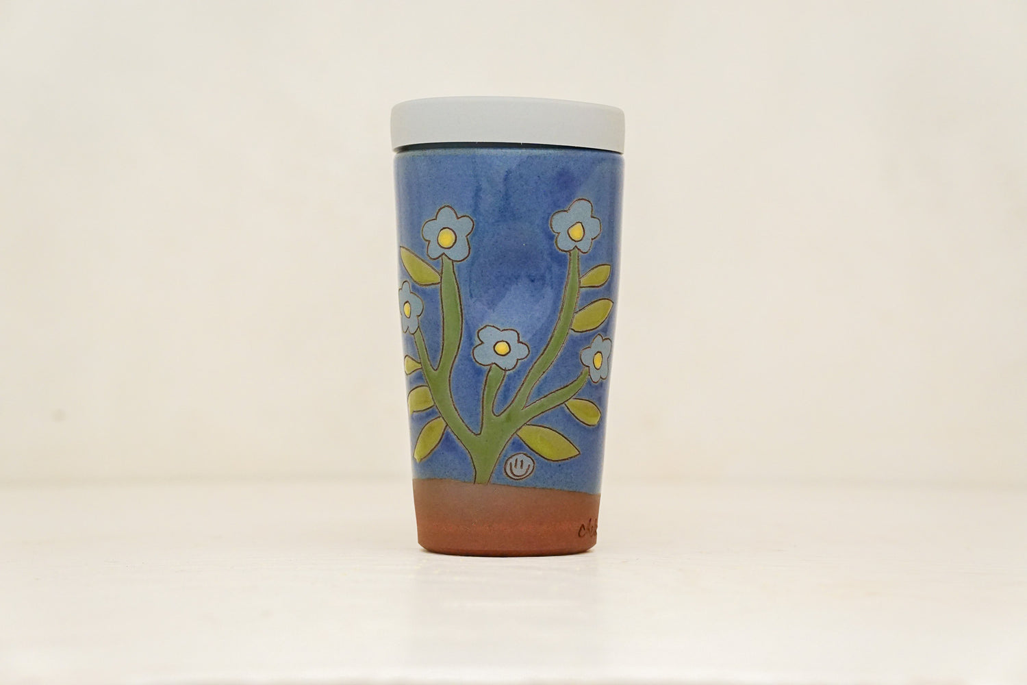 Forget-me-not flower Travel Cup in Flax