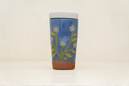 Forget-me-not flower Travel Cup in Flax