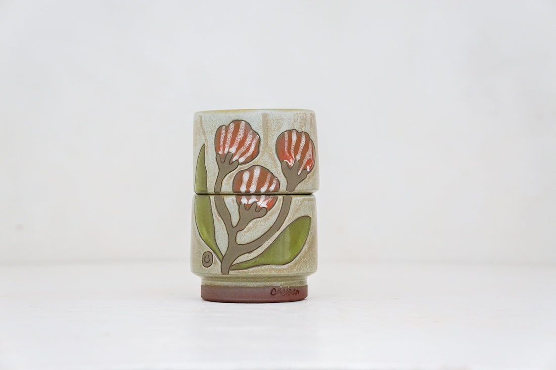 Flower POWer double stack in Sage