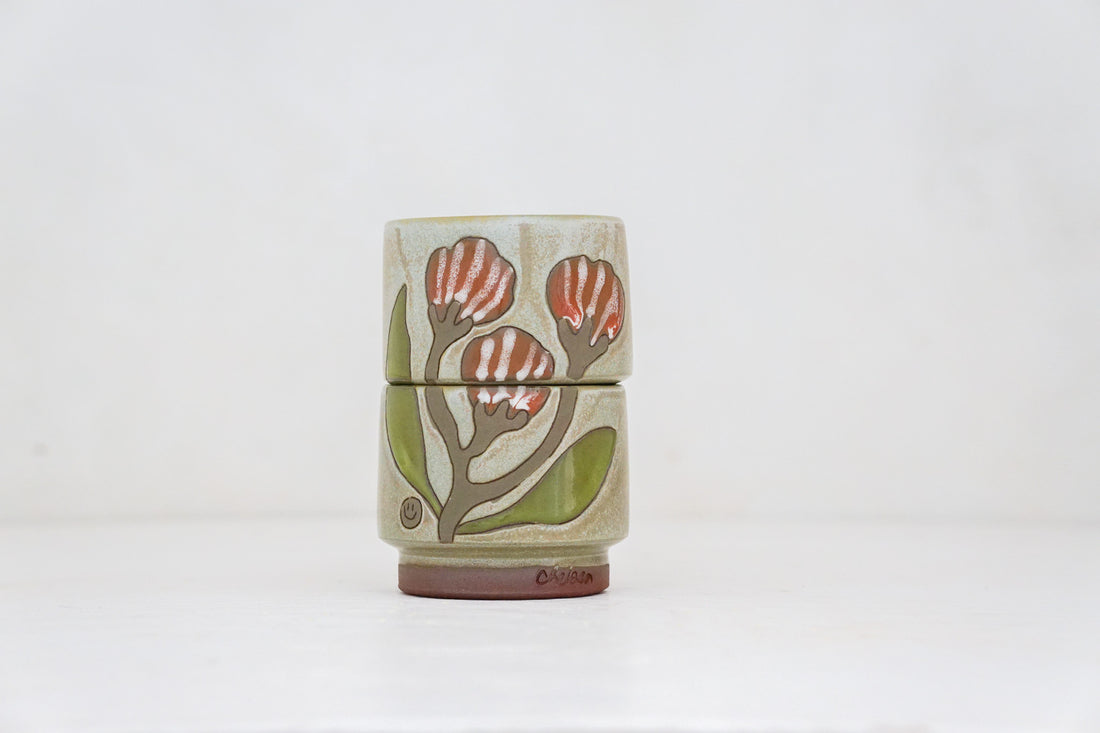 Flower POWer double stack in Sage