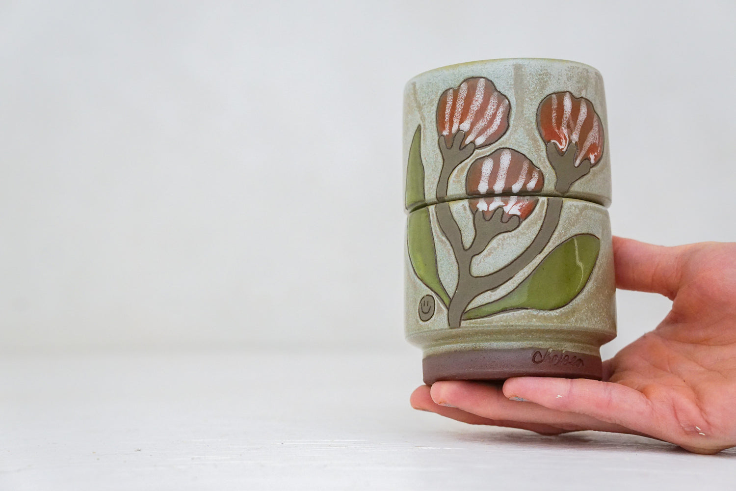 Flower POWer double stack in Sage