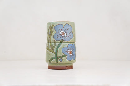 Blue Cosmo double stack in Sage