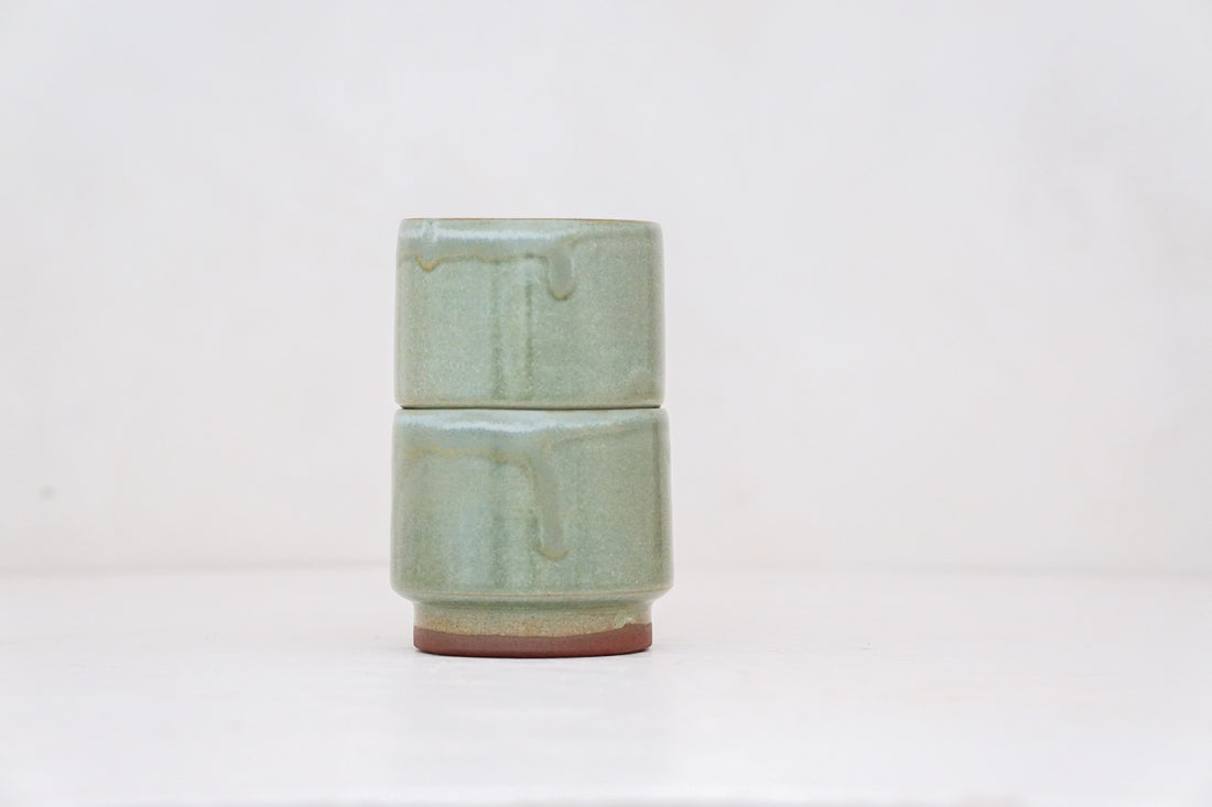 Blue Cosmo double stack in Sage