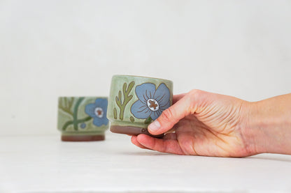 Blue Cosmo double stack in Sage