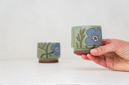 Blue Cosmo double stack in Sage