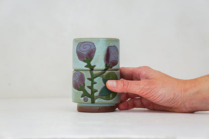 Purple Rose double stack cups in Lake