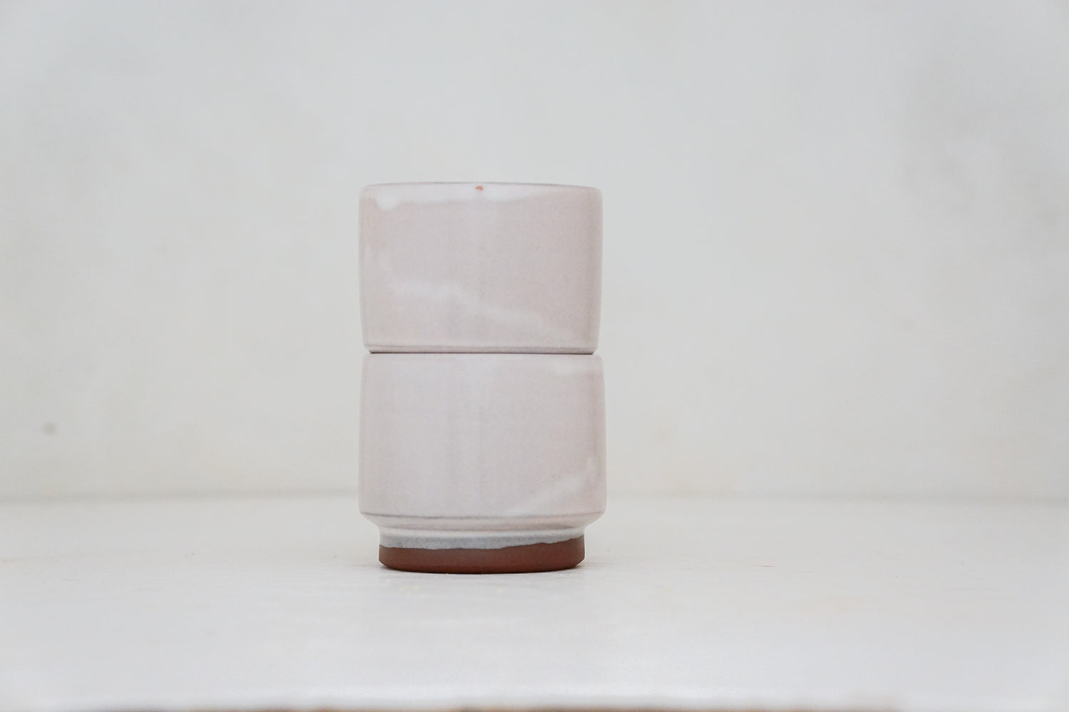 Columbine flower double stack cups in White