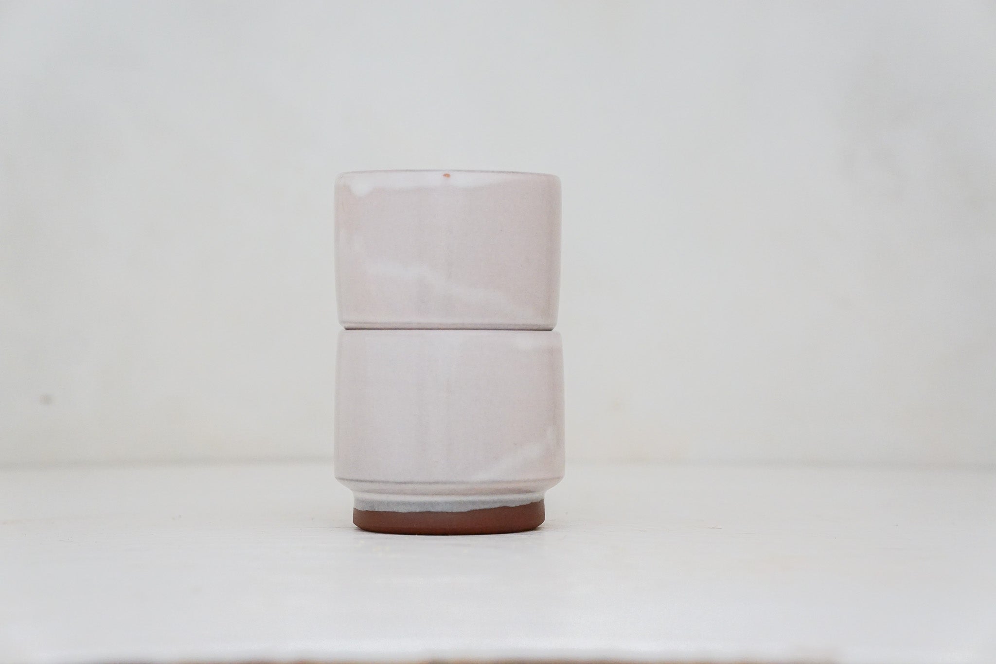 Columbine flower double stack cups in White