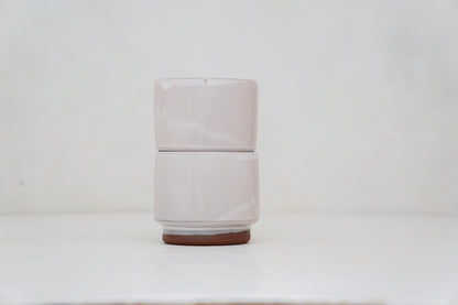 Columbine flower double stack cups in White