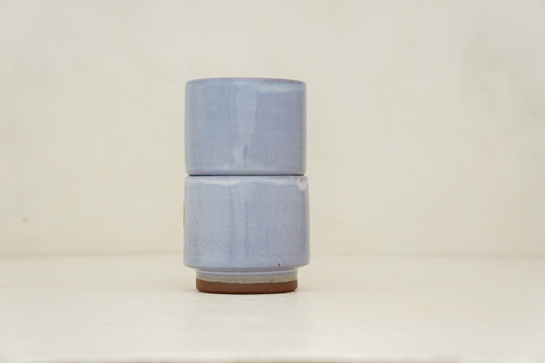 Hello flower double stack cups in White