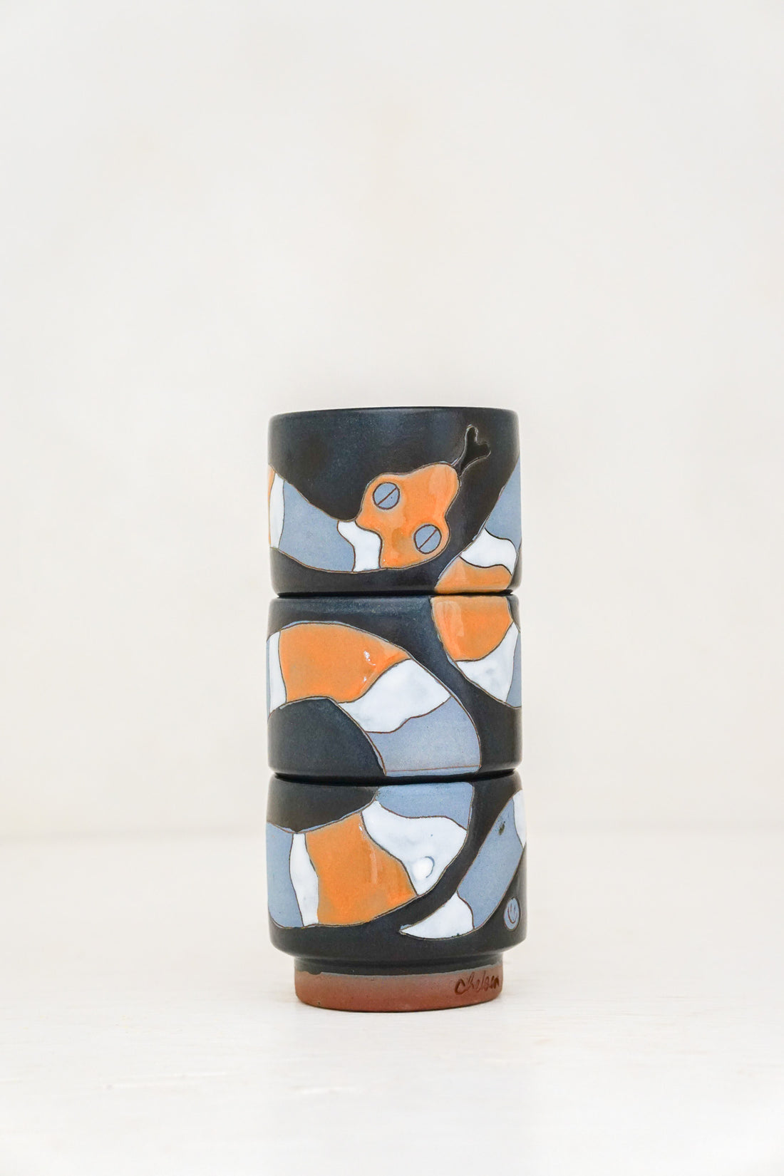 Striped Snake cups in Darby*