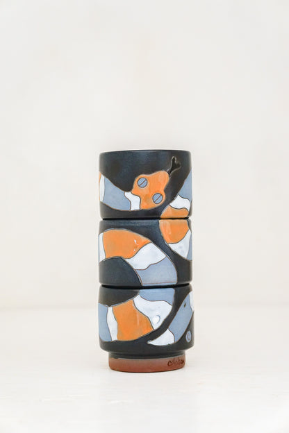 Striped Snake cups in Darby*