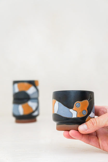 Striped Snake cups in Darby*