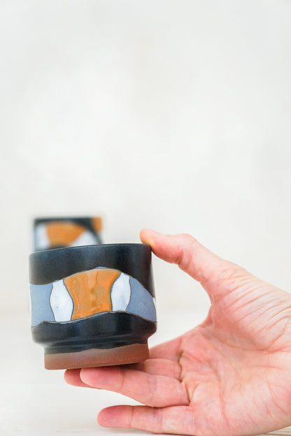 Striped Snake cups in Darby*