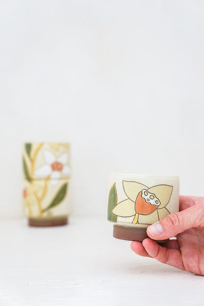 Daffodil Flower cups in Bone*